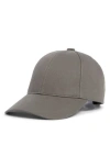 Vince Lux Adjustable 6-panel Cotton Gabardine Baseball Cap In Gray