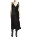 Vince Textured V-neck Mini Slip Dress