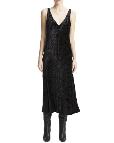 VINCE VINCE LUXE TEXTURED VELVET SLIP DRESS