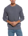 Vince Macro Waffle Stitch Sweater In Blue