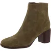 Vince Maggie Womens Zipper Square Toe Ankle Boots In Green