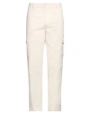 Vince . Man Pants Ivory Size 33 Cotton In White
