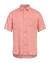 Vince . Man Shirt Pastel Pink Size L Linen