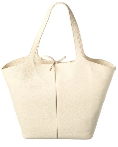 Vince Marcia Leather Tote In White