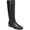 Vince Womens Leather Pull On Knee-high Boots In Black