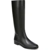 Vince Womens Leather Pull On Knee-high Boots In Black