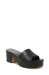 Vince Margo Leather Block-heel Slide Sandals In Black