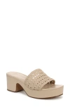 Vince Margo Crochet Leather Platform Sandals In Birch Sand