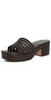 Vince Margo Crochet Leather Platform Sandals In Ganache
