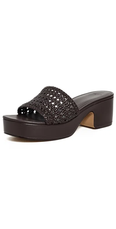 VINCE MARGO WOVEN SANDALS GANACHE