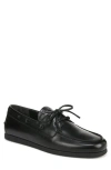 Vince Men's Marin Leather Boat Shoes In Black