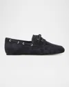 Vince Marin Suede Boat Loafers In Huntington Blue