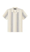 Vince Marina Stripe Short Sleeve Cabana Shirt