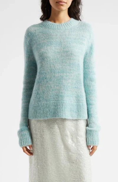 Vince Marl Alpaca Blend Crewneck Sweater In Wave Gem Marl