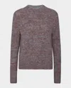 Vince Marled Crewneck Sweater In Purple