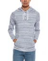 Vince Marled Henley Hoodie In Blue