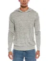 Vince Marled Linen Hoodie In Gray
