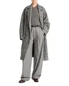 Vince Marled Overcoat In Gray
