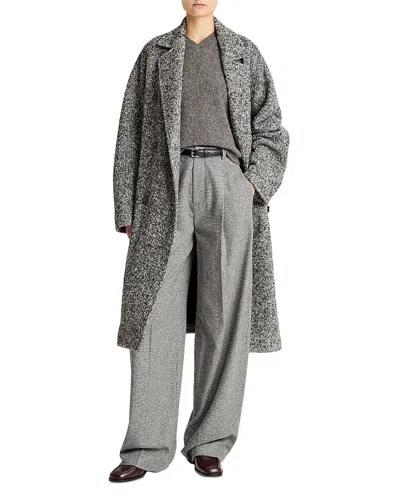 Vince Marled Overcoat In Gray