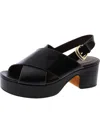 Vince Marlene Calfskin Crisscross Slingback Sandals In Black