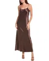 Vince Maxi Bias Slip Dress In Brown