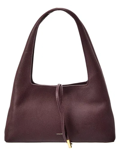 Vince Meadow Leather Shoulder In Burgundy