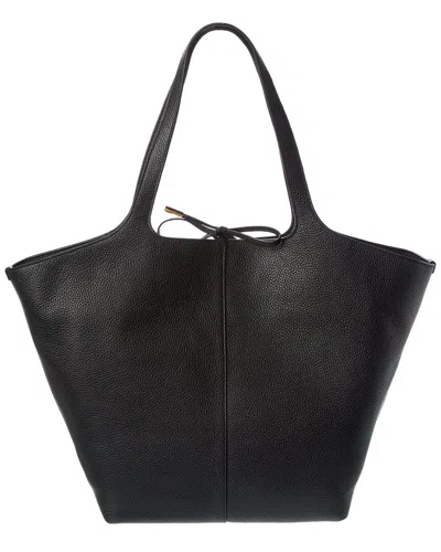 Vince Meadow Leather Tote In Black