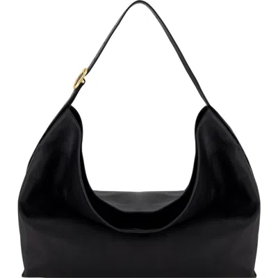 Vince Medium Plonge Vivian Leather Hobo Bag In Black