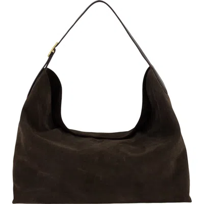 Vince Medium Vivian Suede Hobo Bag In Brown