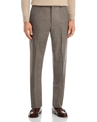 Vince Melange Brushed Regular Fit Suit Pants In Brown