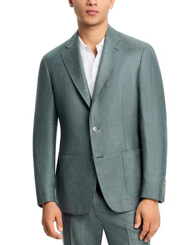 Vince Melange Solid Slim Fit Suit Jacket In Sage Green