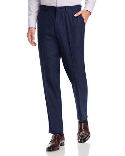 Vince Melange Solid Slim Fit Suit Trousers In Dark Blue