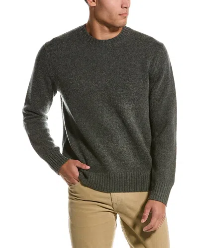 Vince Melange Wool & Cashmere-blend Crewneck Sweater In Green