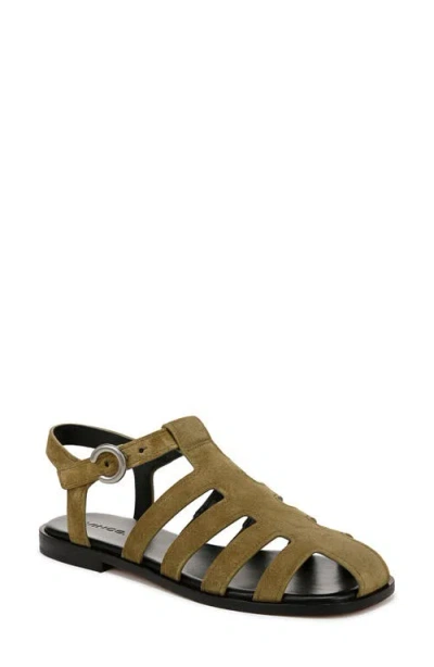 Vince Melina Ankle Strap Fisherman Sandal In Green
