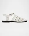 Vince Melina Ankle Strap Fisherman Sandal In Milk White Leather