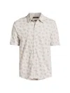 VINCE MEN'S ABSTRACT DAISIES COTTON BUTTON-FRONT SHIRT