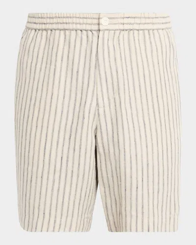 Vince Men & Apos;s Ballstone Stripe Hemp Shorts In Neutral