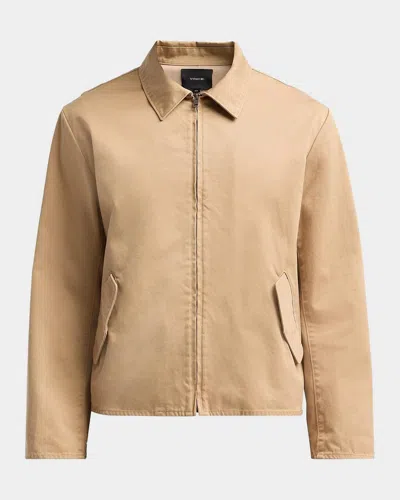 Vince Men & Apos;s Brushed Twill Full-zip Shirt Jacket In Neutral