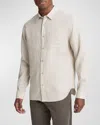 Vince Men & Apos;s Linen Sport Shirt In White