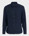 Vince Men & Apos;s Linen Sport Shirt In Blue