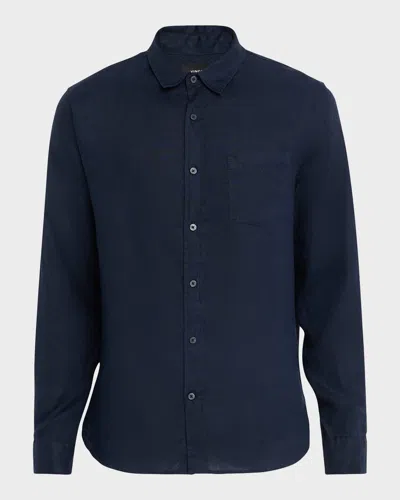 Vince Men & Apos;s Linen Sport Shirt In Blue