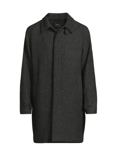 Vince Classic Wool Blend Coat In Black