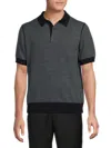 Vince Birdseye Wool-blend Polo Shirt In Coastal Petrol