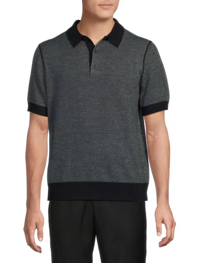 VINCE MEN'S BIRDSEYE MERINO WOOL BLEND POLO