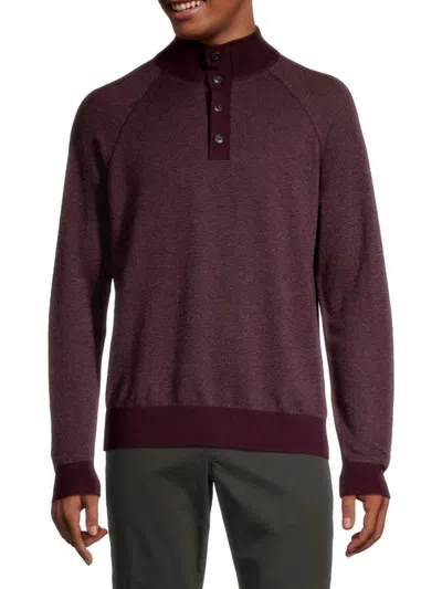 Vince Men's Birdseye Wool Blend Sweater In Vino