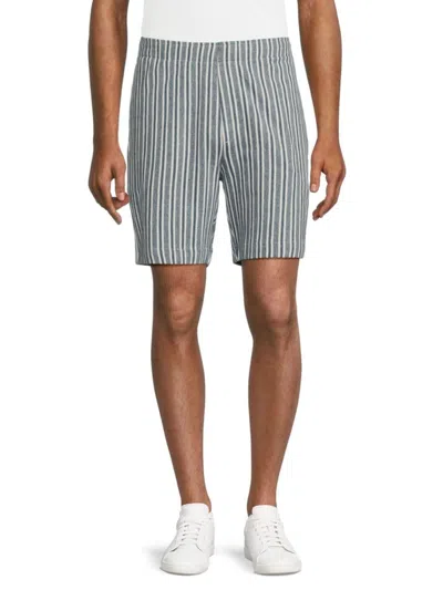 Vince Men's Cabana Striped Shorts In Twilight Blue