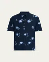 Vince Cascading Floral Short Sleeve Button-up Shirt