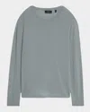 Vince Men's Cashmere And Mulberry Silk Long-sleeve T-shirt In Gray