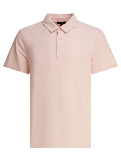 Vince Men's Classic Cotton Polo Shirt In Pink