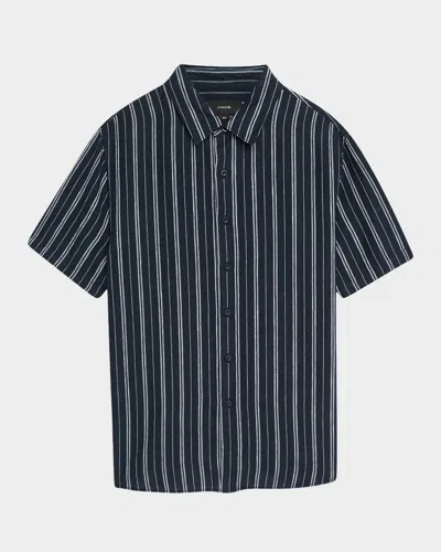 VINCE MEN'S CLASSIC STRIPED SPORT SHIRT